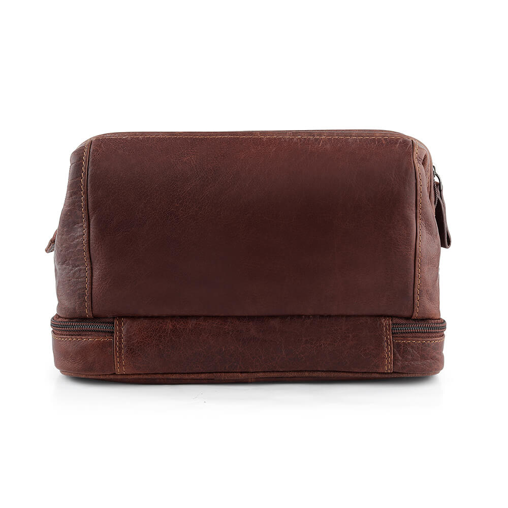 Men’s Leather Wash Bag