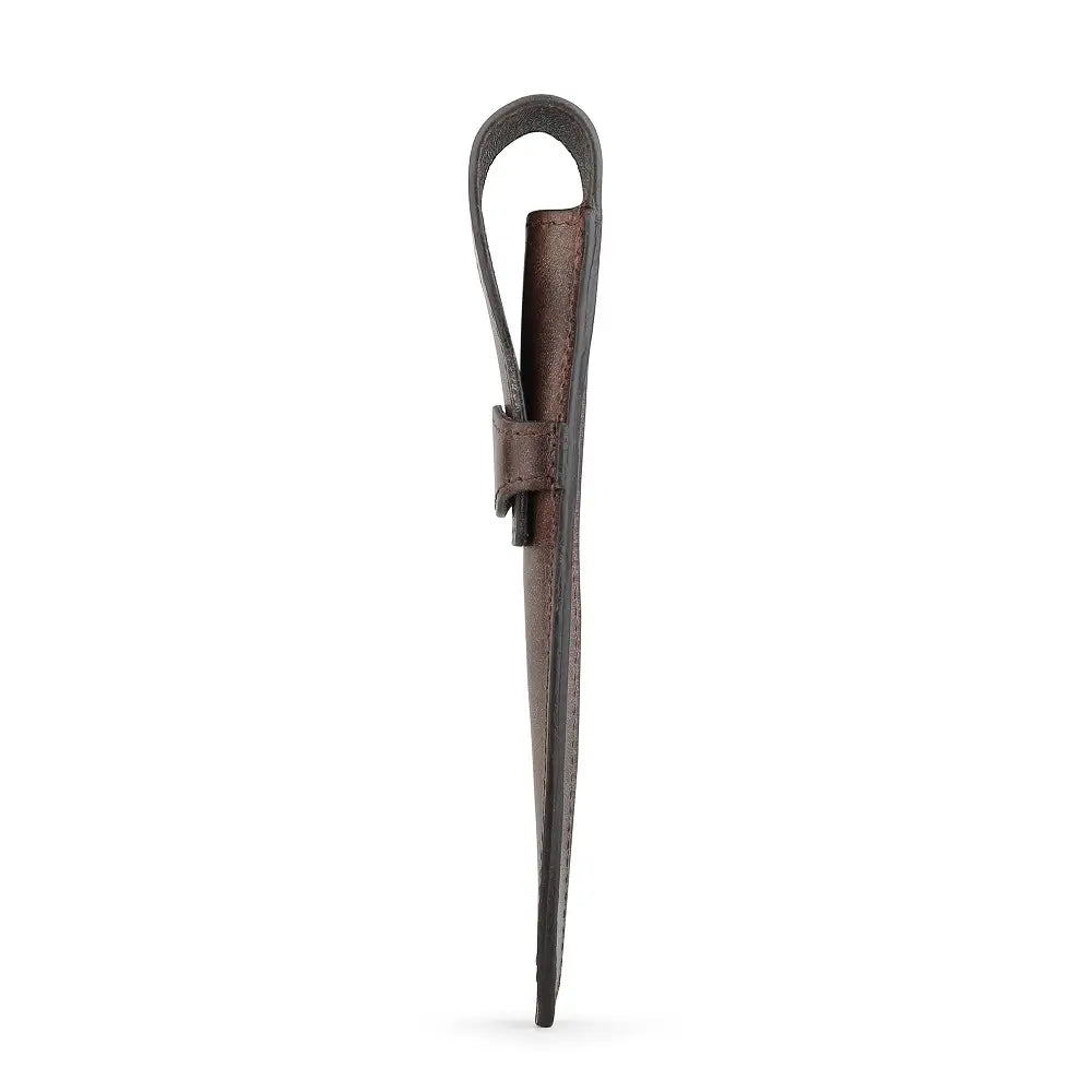 Brown leather pen holder  on a white background