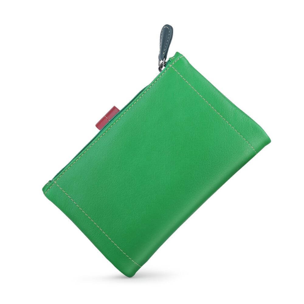 Capri Multi coloured medium bi fold purse – 6800 Green back