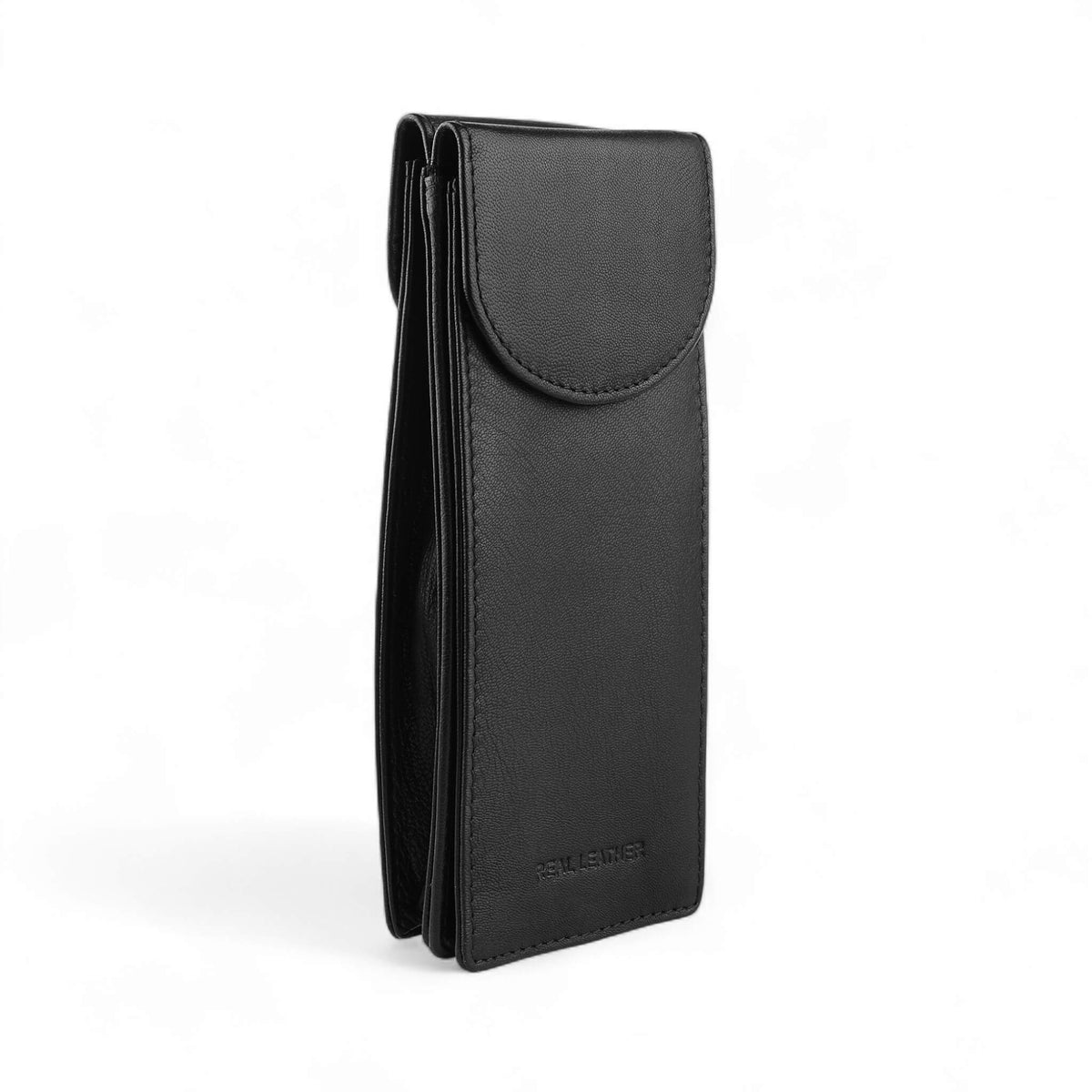 Double Leather Glasses Case - soft leather case for two pairs of glasses