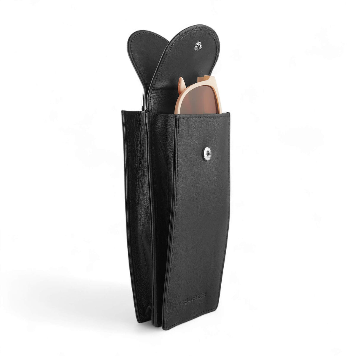 Double Leather Glasses Case - soft leather case for two pairs of glasses
