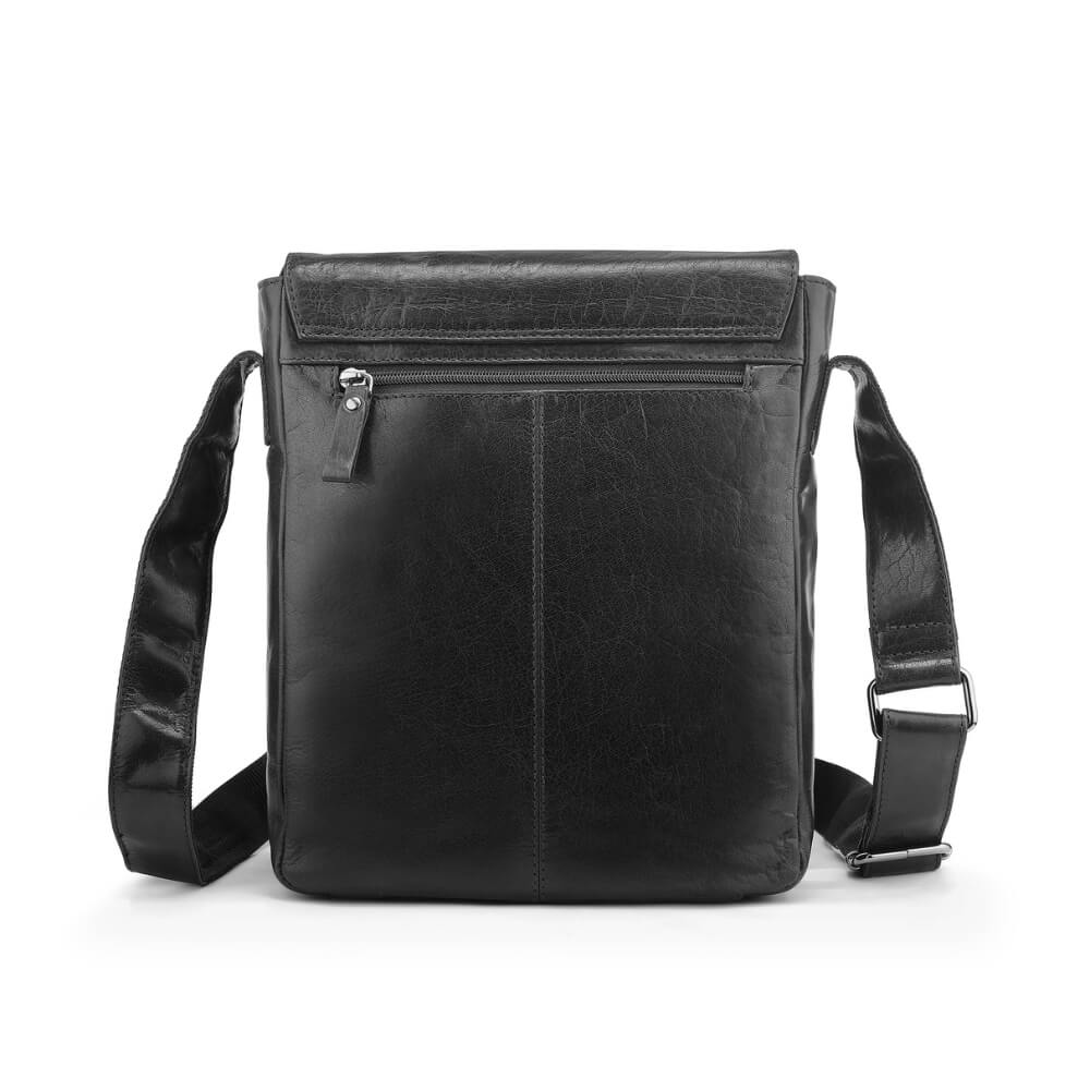 Essential Messenger Bag - leather messenger bag with adjustable strap