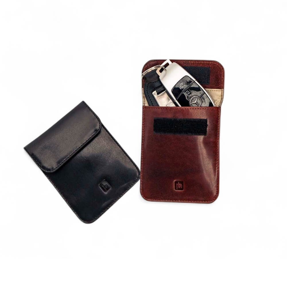 Faraday Key Pouch - leather RFID key fob pouch