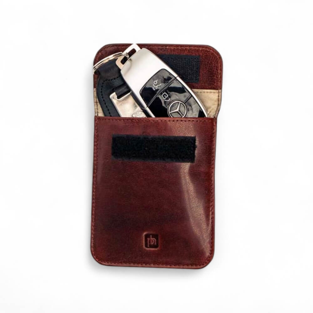 Faraday Key Pouch - leather RFID key fob pouch
