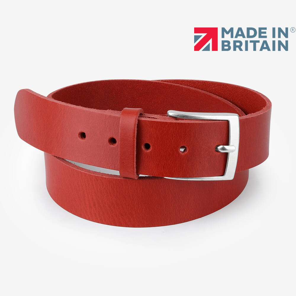 Full Grain Leather Belt for Men 40 mm - Made in Britain