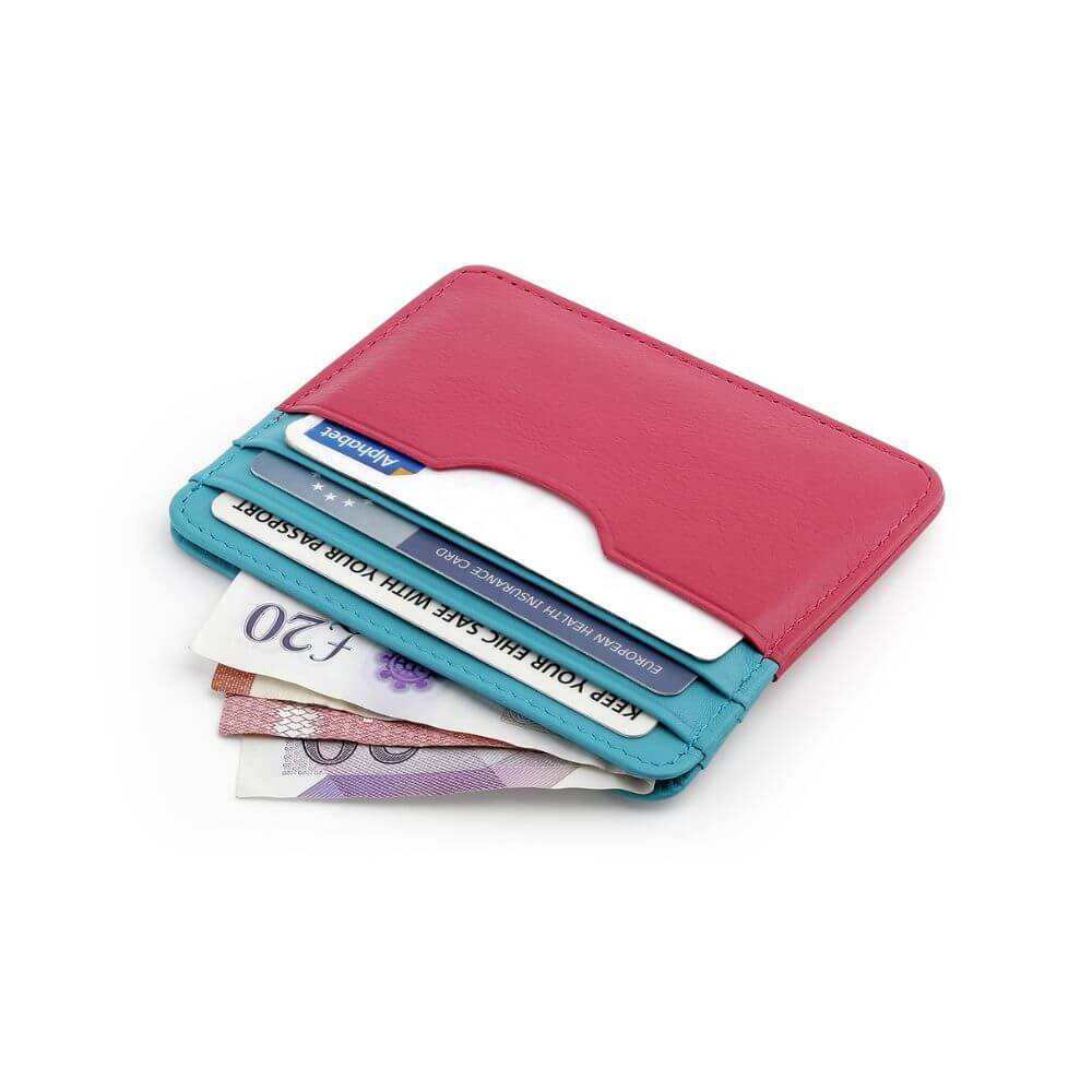 Leather Lined Cardholder Rio 785 – Turquoise (2)