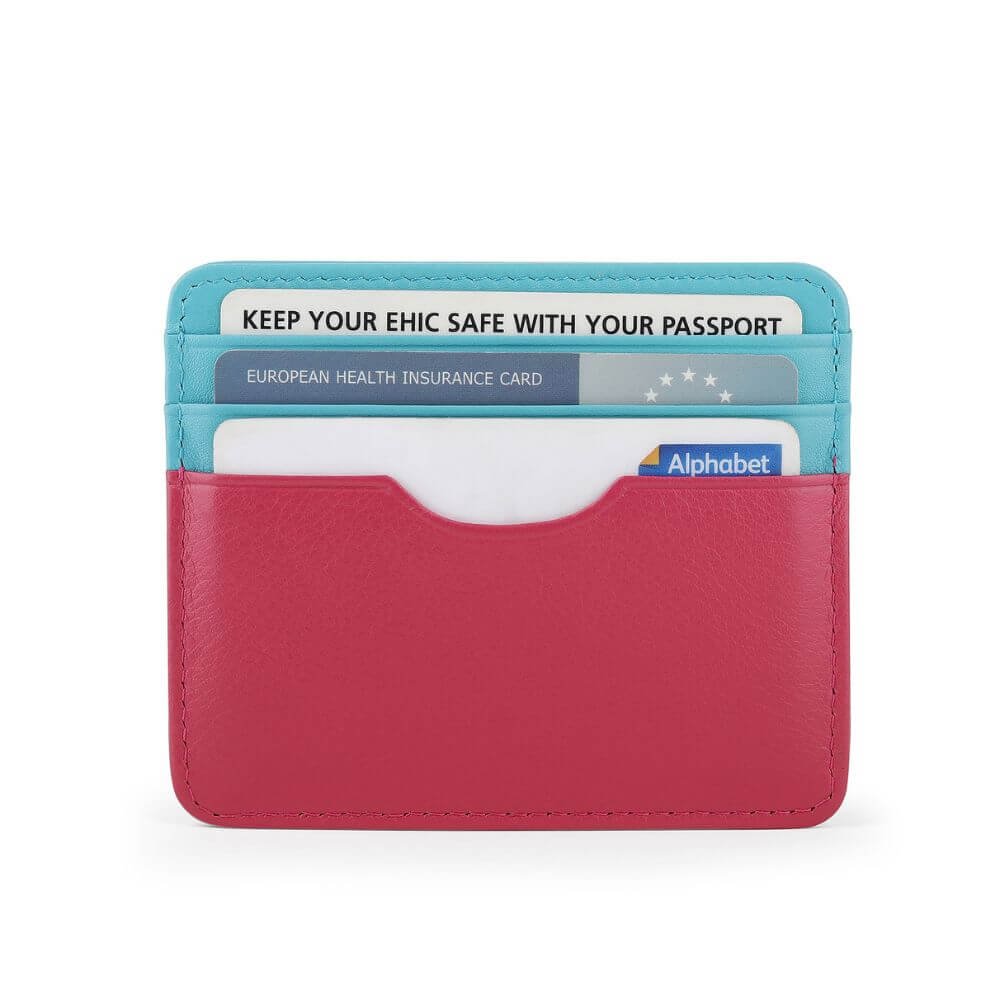 Leather Lined Cardholder Rio 785 – Turquoise