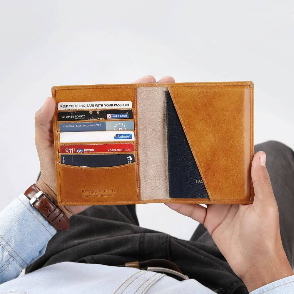 Leather-Lined Passport Wallet Sebastian Mayfair 06