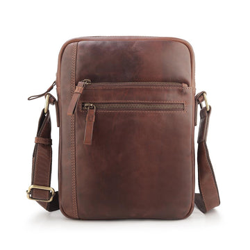 Brown Leather Crossbody Bag 