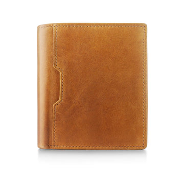 Leather Wallet Trifold in Tan