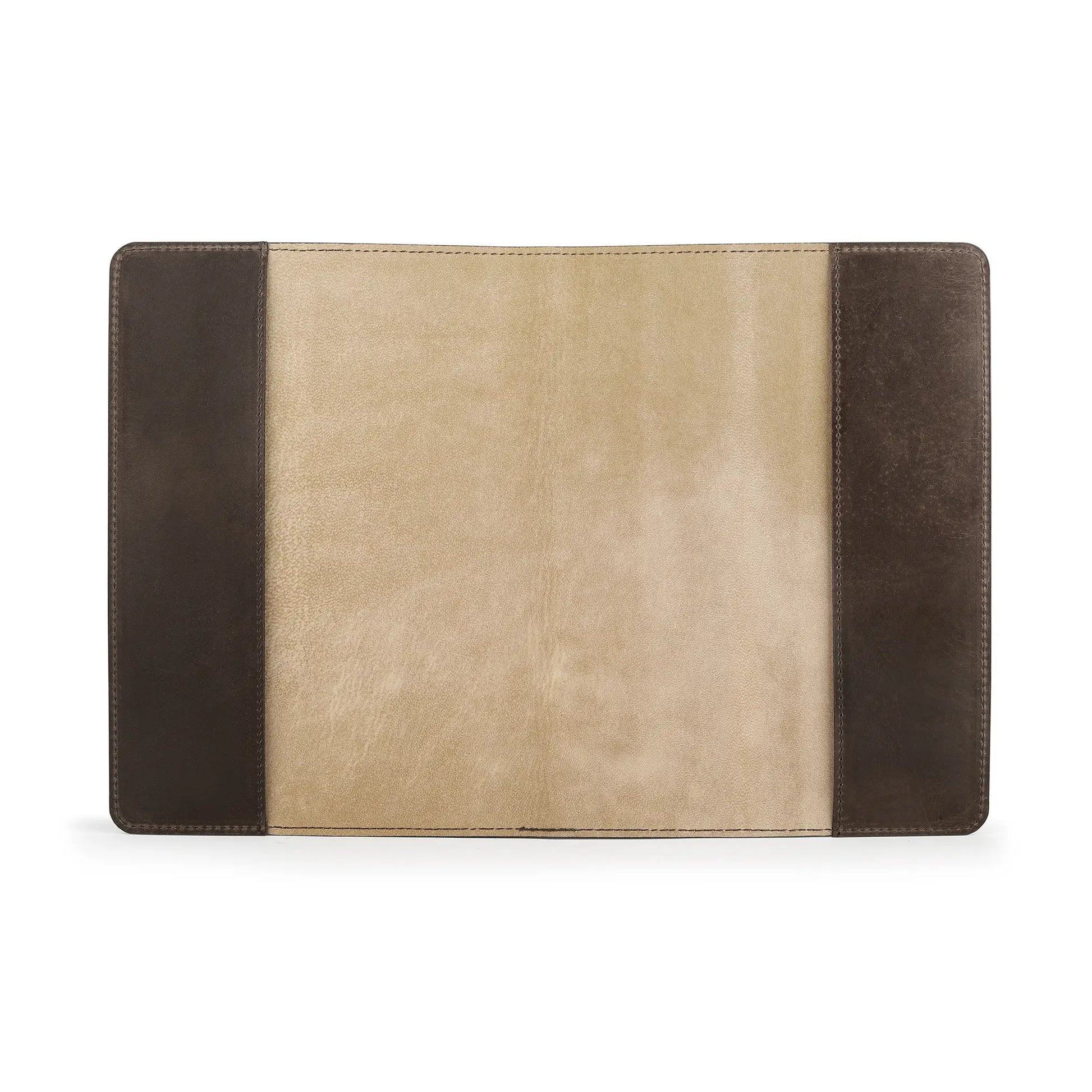 Brown leather diary cover  on a white background