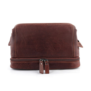 Men’s Leather Wash Bag