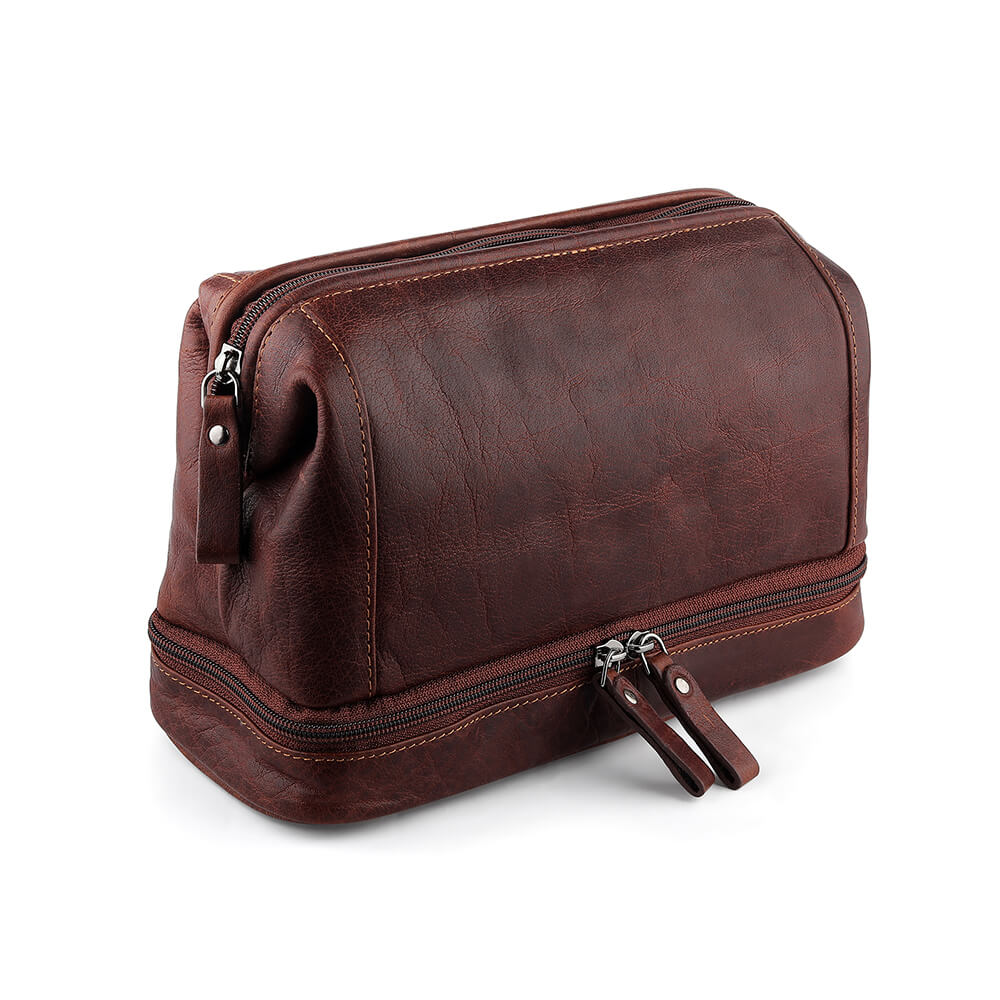 Men’s Leather Wash Bag