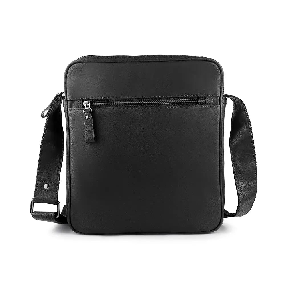 Mens Leather Bag Texan Black-1