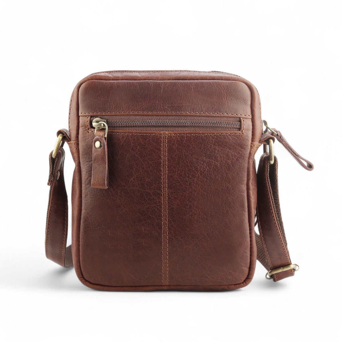Essential Crossbody Bag for Men - brown leather crossbody bag