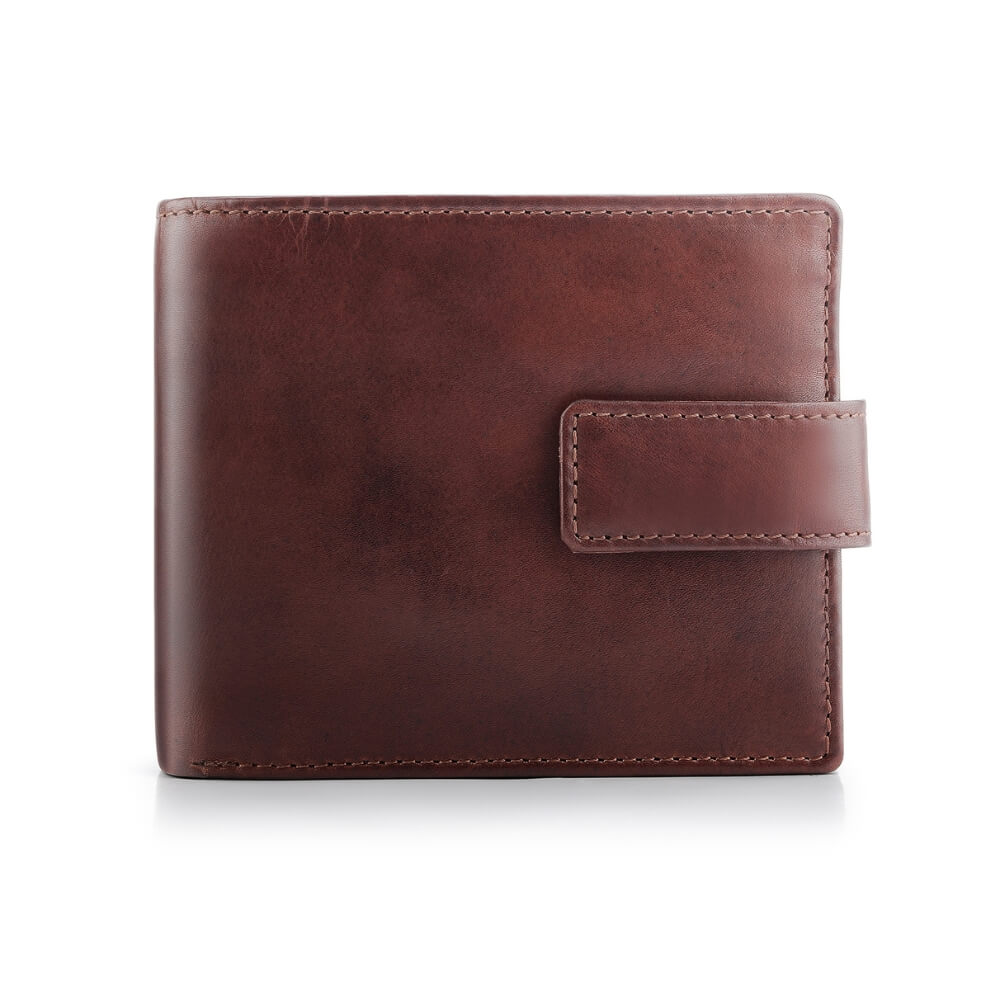 Trifold Leather Wallet - RFID-protected leather trifold wallet