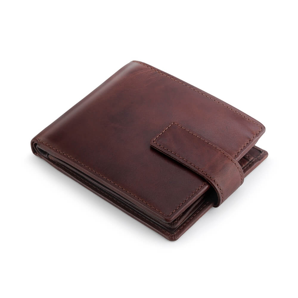 Trifold Leather Wallet - RFID-protected leather trifold wallet