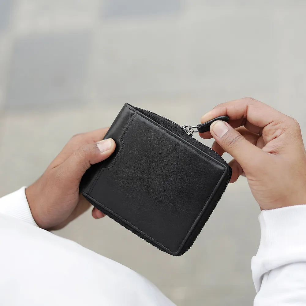 Zip Around Leather Wallet – Carlos Alperto Black 06